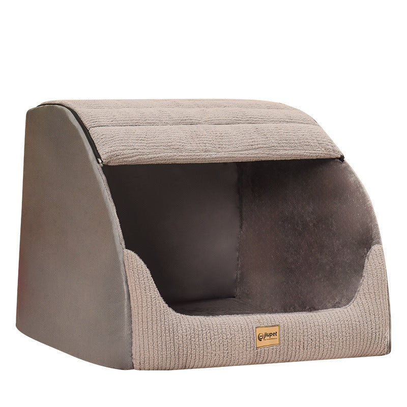 Washable Plush Pet Bed for Cats & Dogs — M to XXL