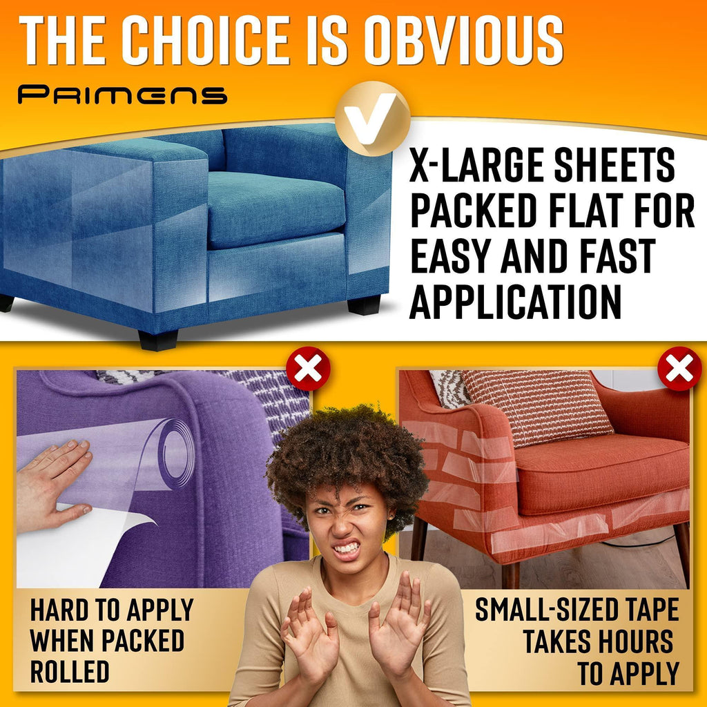 Clear Cat Scratch Furniture Protectors — 16 Sheets