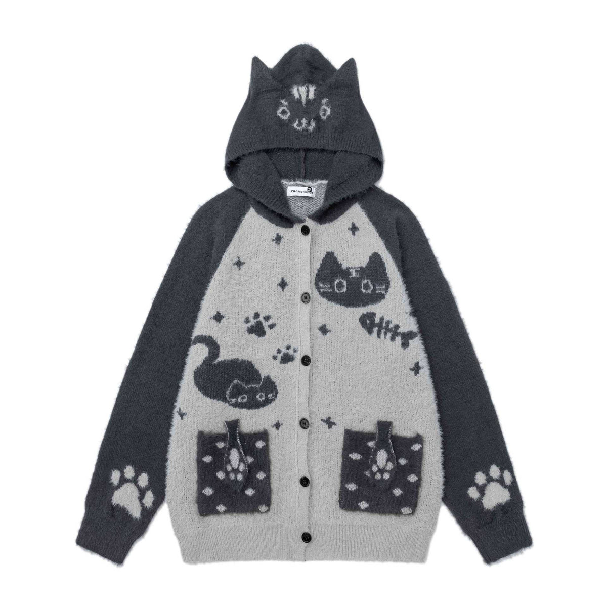Cat Ear Jacquard Cat Sweater | Luxury Knit Pet Fashion