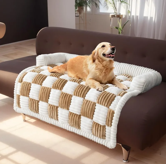 Thick Plush Pet Bed for Cats & Dogs — 75×75 cm