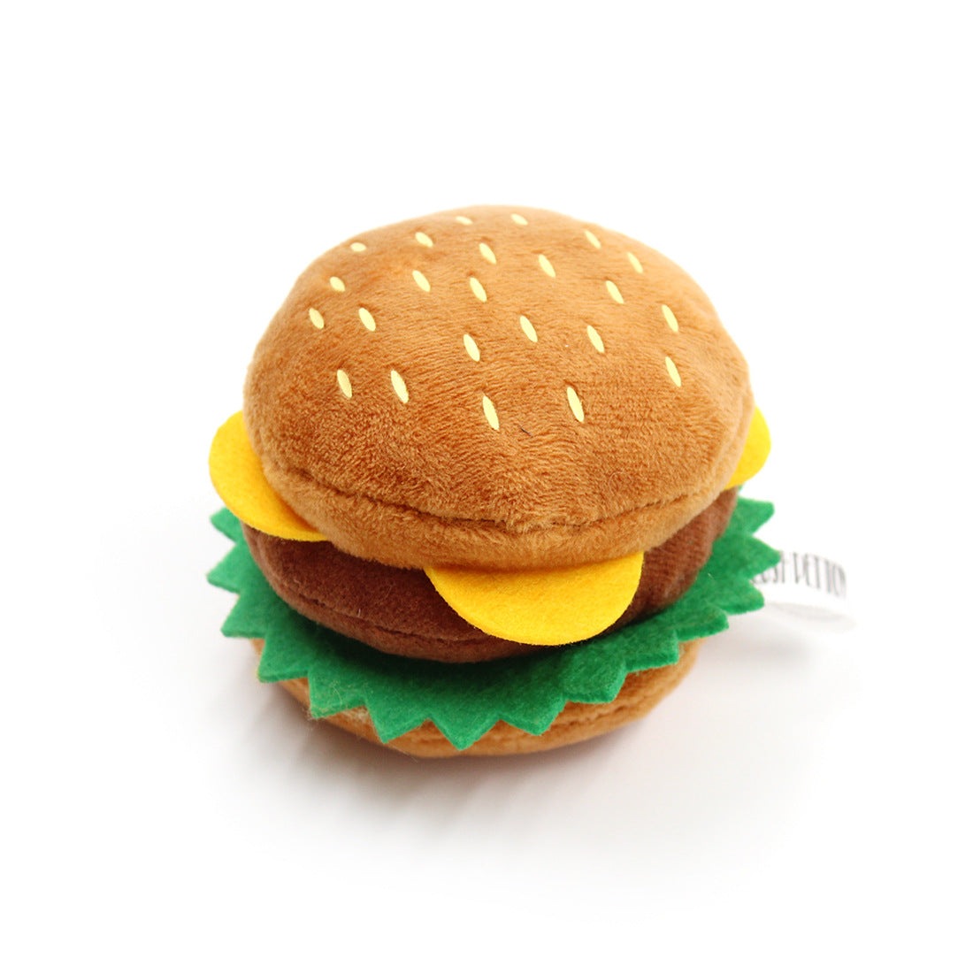 Plush Hamburger Dog Toy Set | Squeaky Interactive Chew Toy