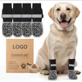 Non-Slip Dog Socks | Leopard Print Cotton Paw Protection