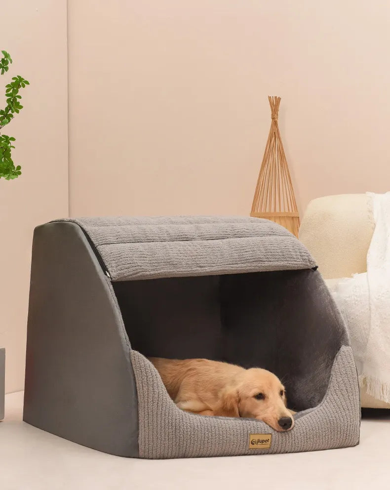 Washable Plush Pet Bed for Cats & Dogs — M to XXL
