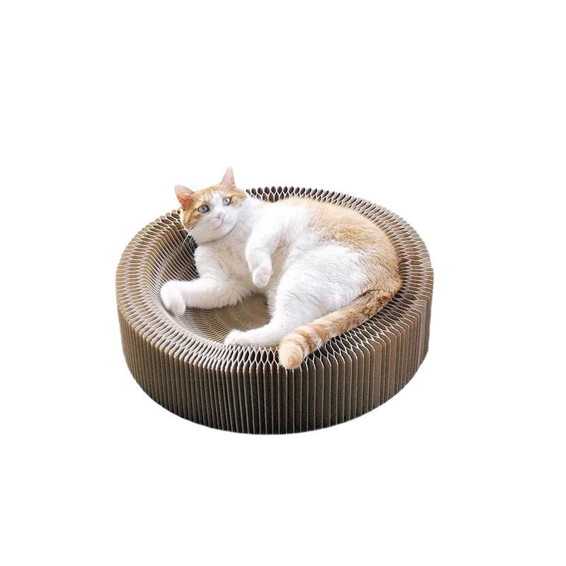 Accordion Cat Scratcher | Foldable Corrugated Cardboard Scratch Pad