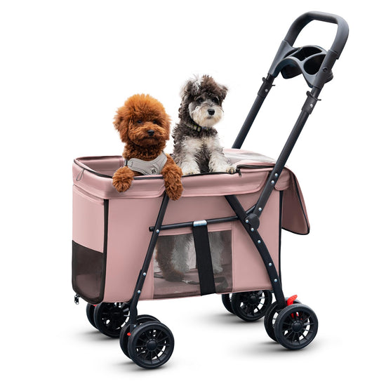 Folding Pet Travel Stroller – Pink