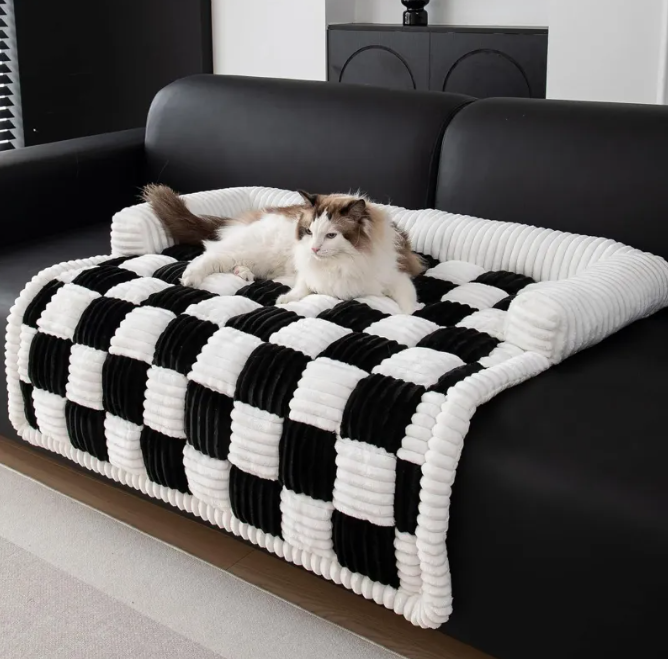 Thick Plush Pet Bed for Cats & Dogs — 75×75 cm