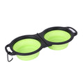 Foldable Silicone Dog Bowl | Portable Double Travel Pet Bowl