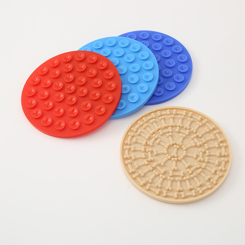Slow Feeder Lick Mat for Cats & Dogs | Suction Cup Silicone Pad