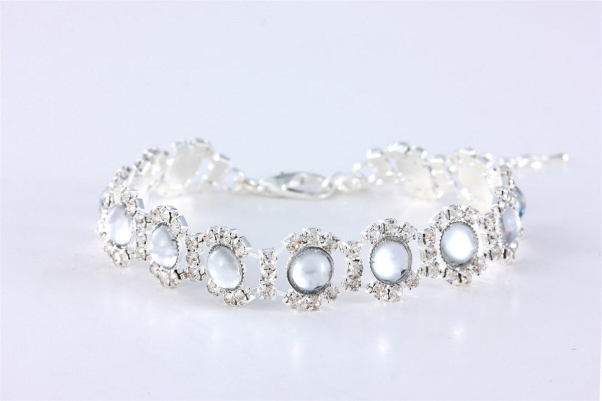 Pet Pearl & Rhinestone Collar Necklace | Elegant Cat & Dog Jewellery