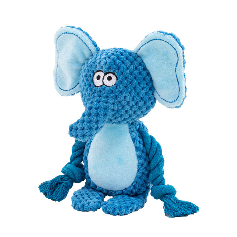 Plush Squeaky Dog Toy | Interactive Tug & Squeak Rope Toy