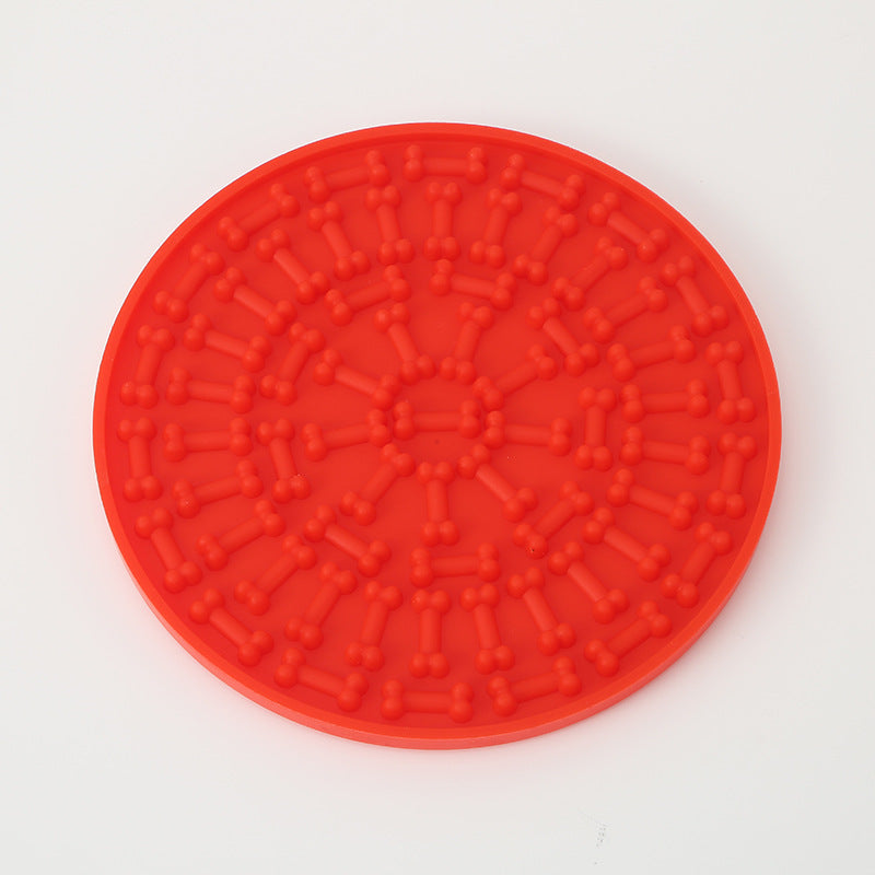 Slow Feeder Lick Mat for Cats & Dogs | Suction Cup Silicone Pad