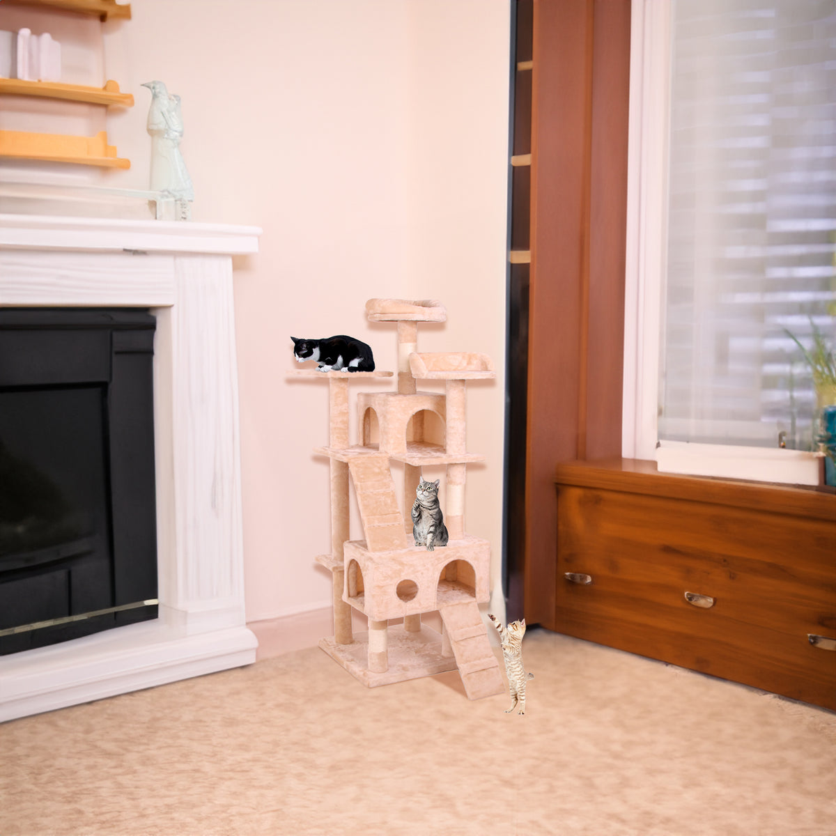 Large Cat Tree Tower | Floor-to-Ceiling Activity Centre