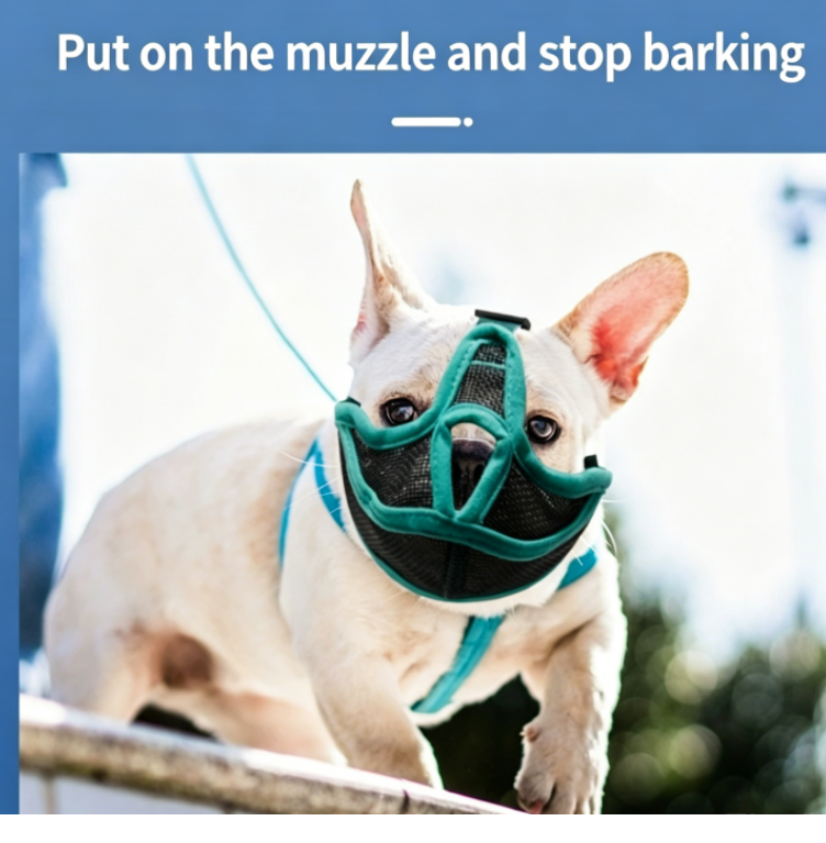 Short Snout Dog Muzzle | Breathable Muzzle for Flat-Faced Breeds