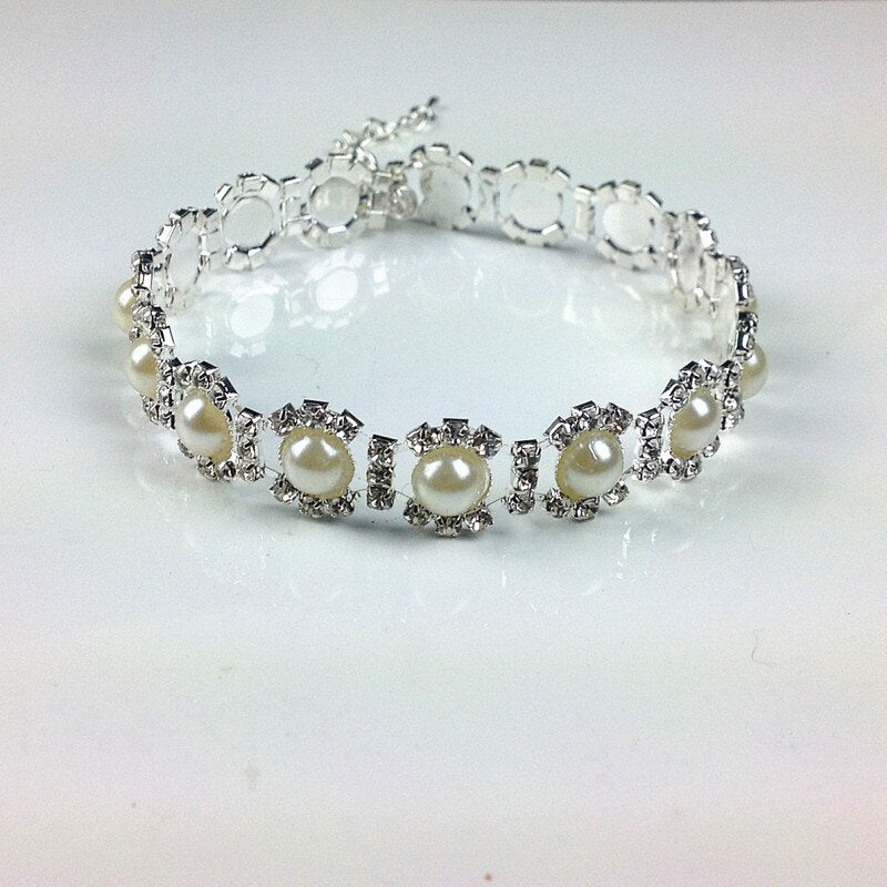 Pet Pearl & Rhinestone Collar Necklace | Elegant Cat & Dog Jewellery