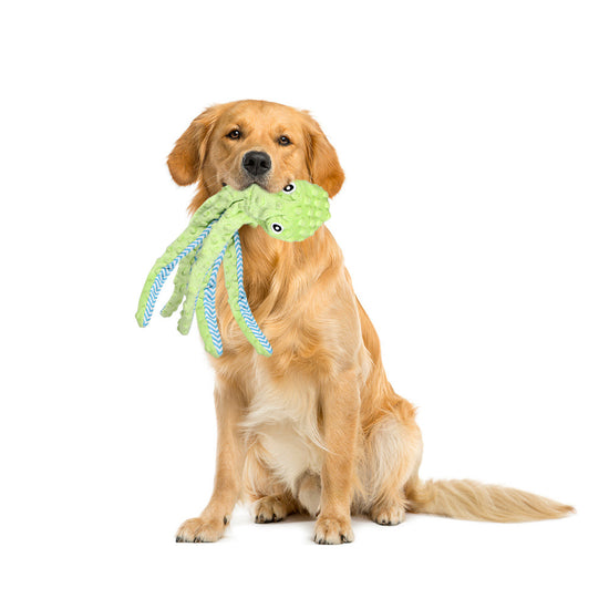Squeaky Octopus Dog Toy | Soft Plush Puzzle Chew Toy for Cats & Dogs