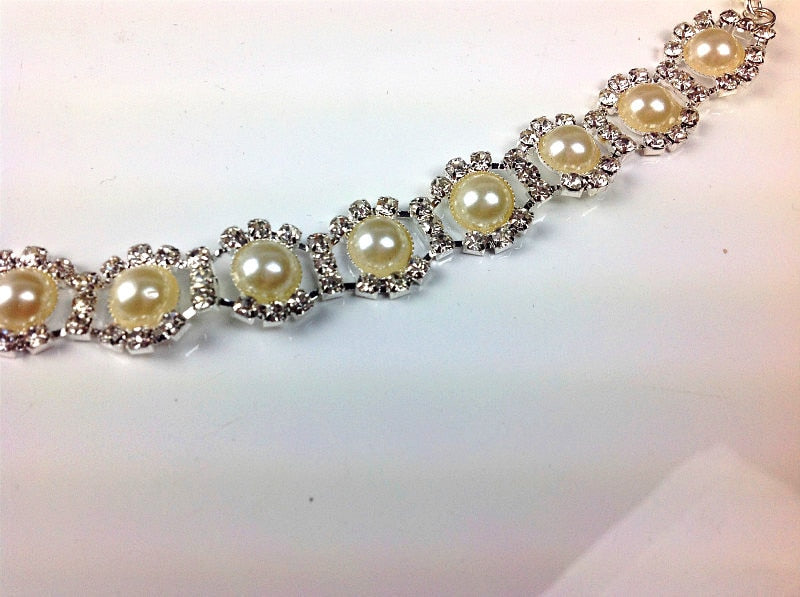 Pet Pearl & Rhinestone Collar Necklace | Elegant Cat & Dog Jewellery