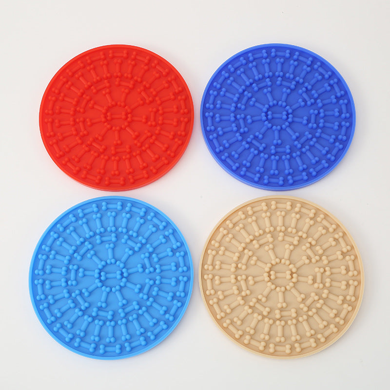 Slow Feeder Lick Mat for Cats & Dogs | Suction Cup Silicone Pad