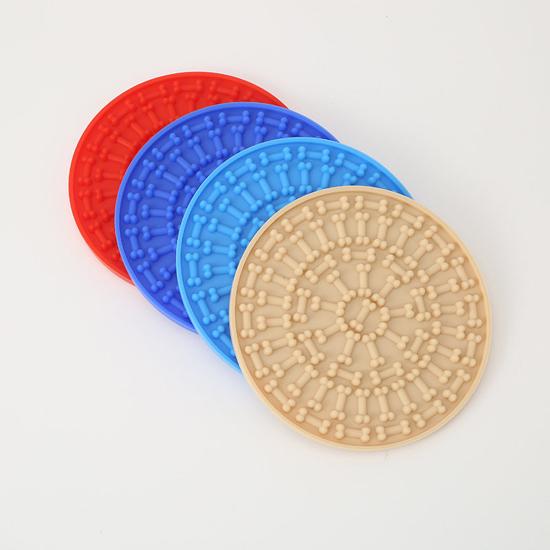 Slow Feeder Lick Mat for Cats & Dogs | Suction Cup Silicone Pad