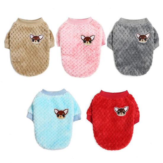 Winter Dog Plush Sweater – Soft & Warm, 5 Colours | S–XXL