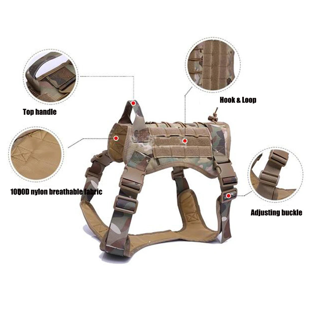 Tactical Dog Vest | Military-Style Breathable Harness