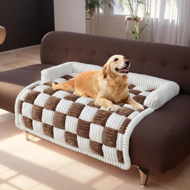Thick Plush Pet Bed for Cats & Dogs — 75×75 cm