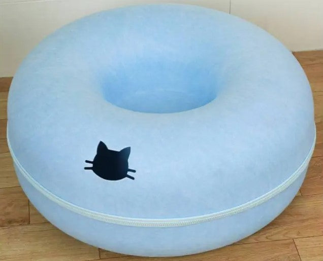 2-in-1 Round Cat Tunnel Bed